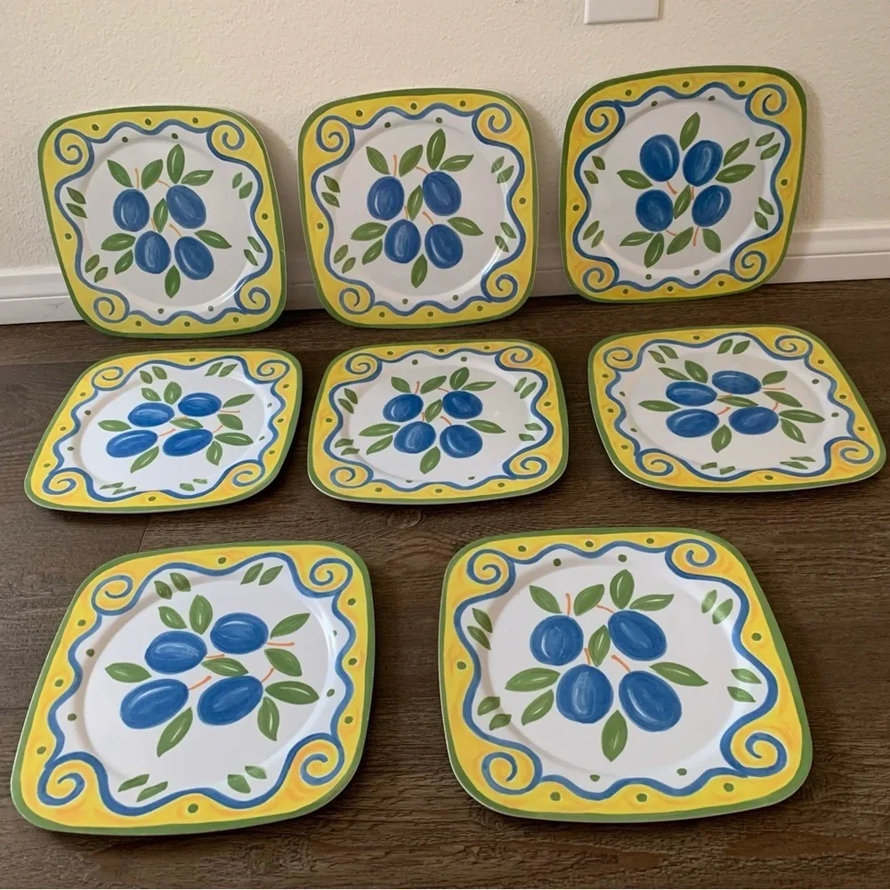 Trudeau melamine dinner plates of 8